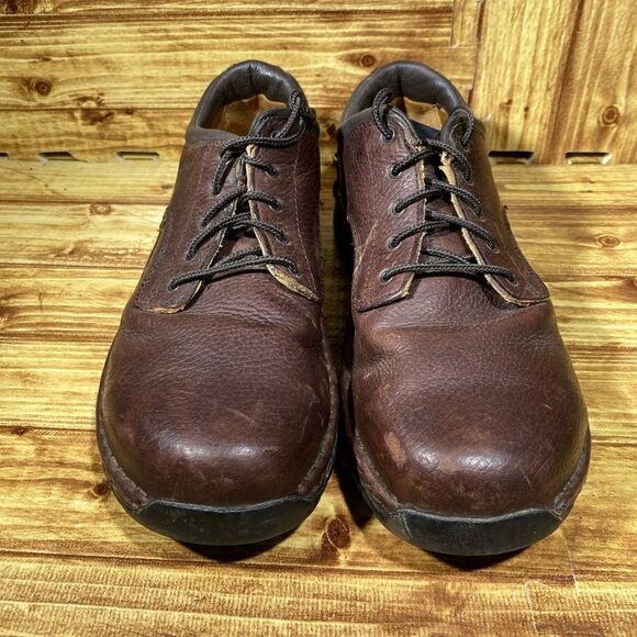 MEN'S RED WING STEEL TOE SAFETY SHOES LACE UP DARK BROWN STOCK #6704 SZ 9,5 - Picture 7 of 7